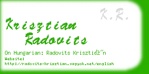 krisztian radovits business card